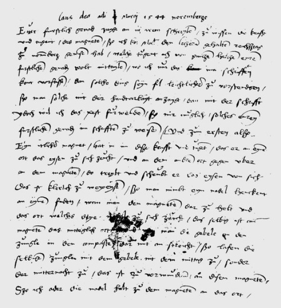 Brief vom 4ten März 1544