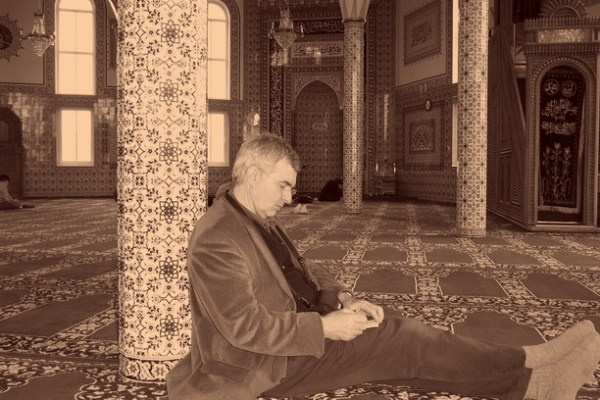 Beim Zeichnen in der Fatih Moschee in Bremen
