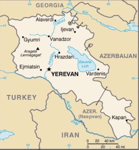 Karte Armeniens