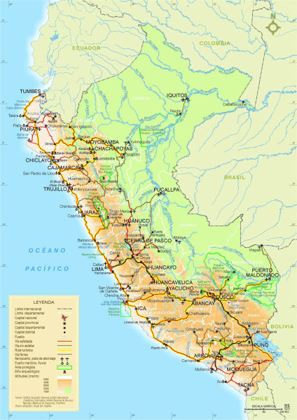 Karte von Peru Quelle Wikipedia